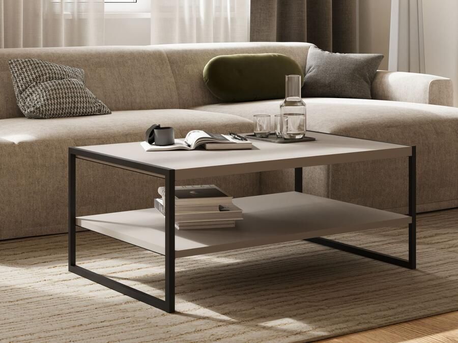 Mobistoxx Salontafel EKOWA 100 cm taupe zwart
