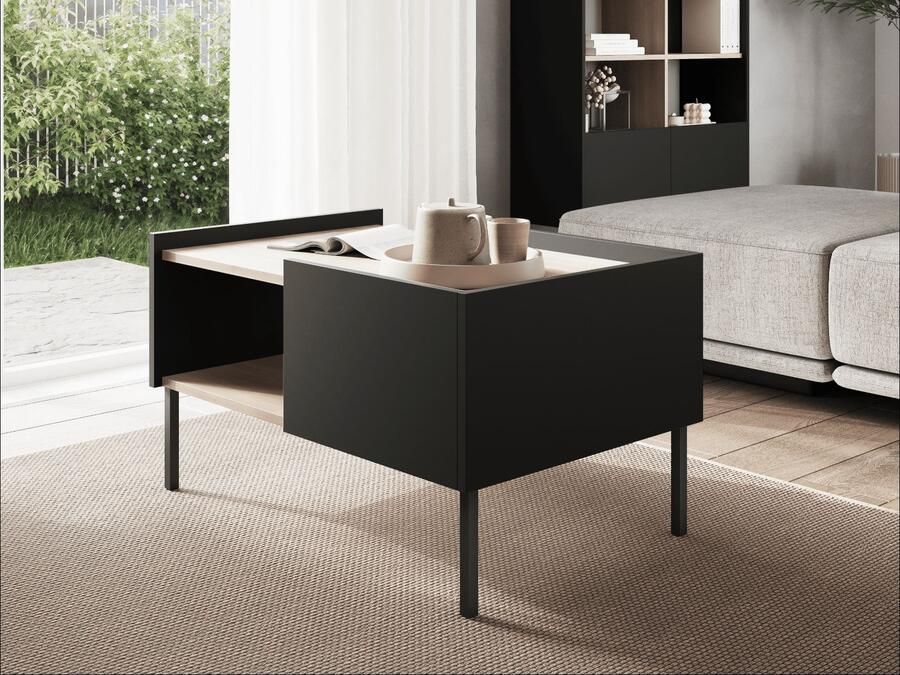 Mobistoxx Salontafel JULIE 90 cm acacia zwart