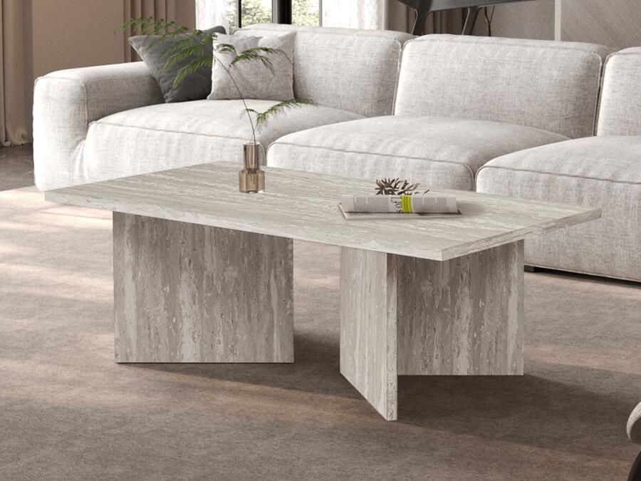 Mobistoxx Salontafel LIBA 125 cm travertijn grijs