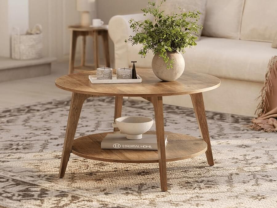 Mobistoxx Salontafel MAYA Ø 80 cm honing bruin