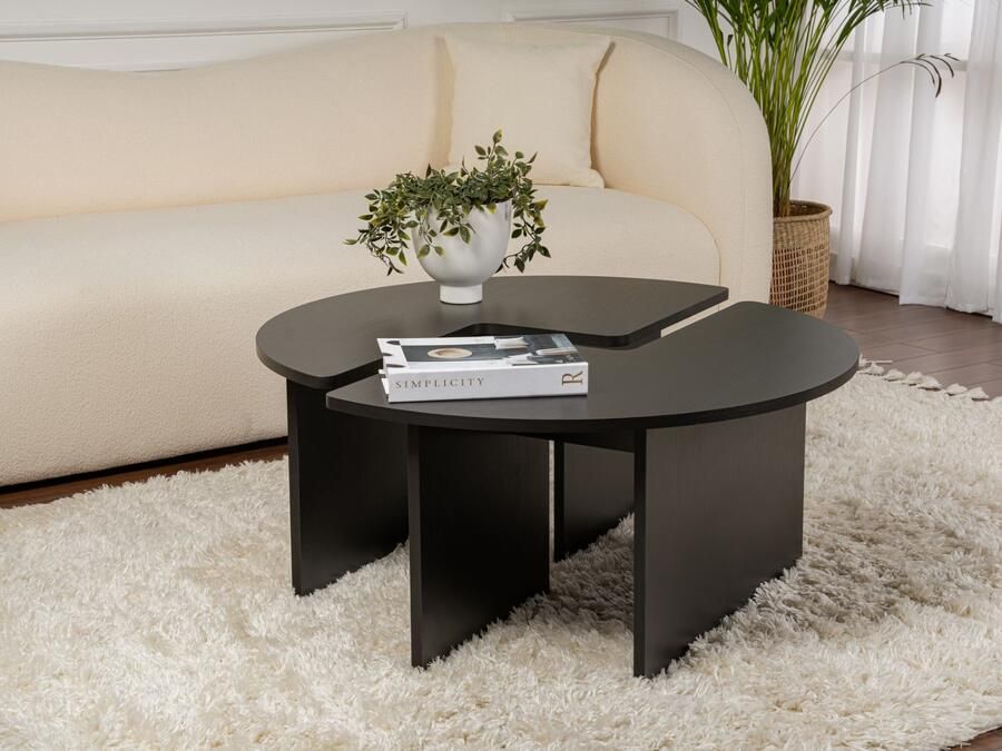 Mobistoxx Salontafel MORATA Ø 90 cm zwart