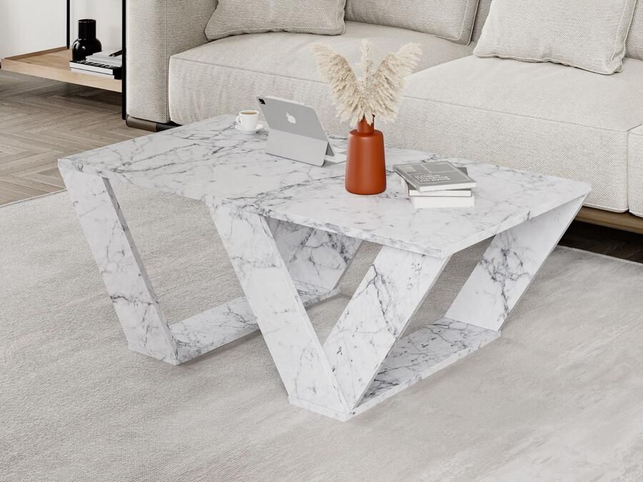 Mobistoxx Salontafel PIPO 110 cm wit marmer