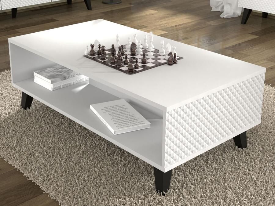 Mobistoxx Salontafel RAVAGE 90 cm hoogglans wit