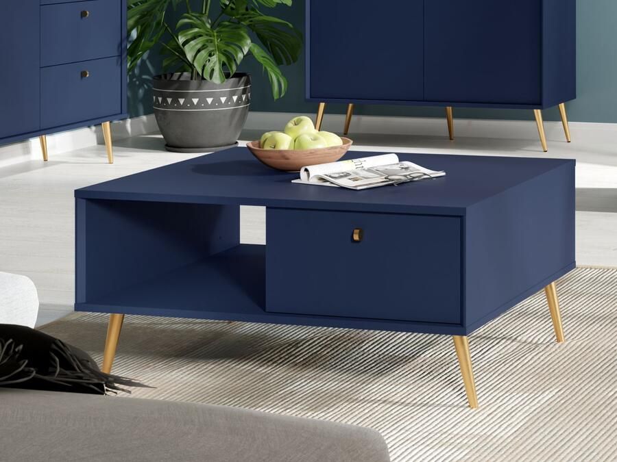 Mobistoxx Salontafel ROSSE 1 klapdeur 87 cm donkerblauw