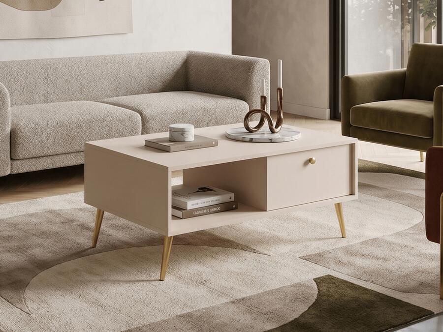 Mobistoxx Salontafel ROSSE 1 klapdeur 87 cm kasjmier