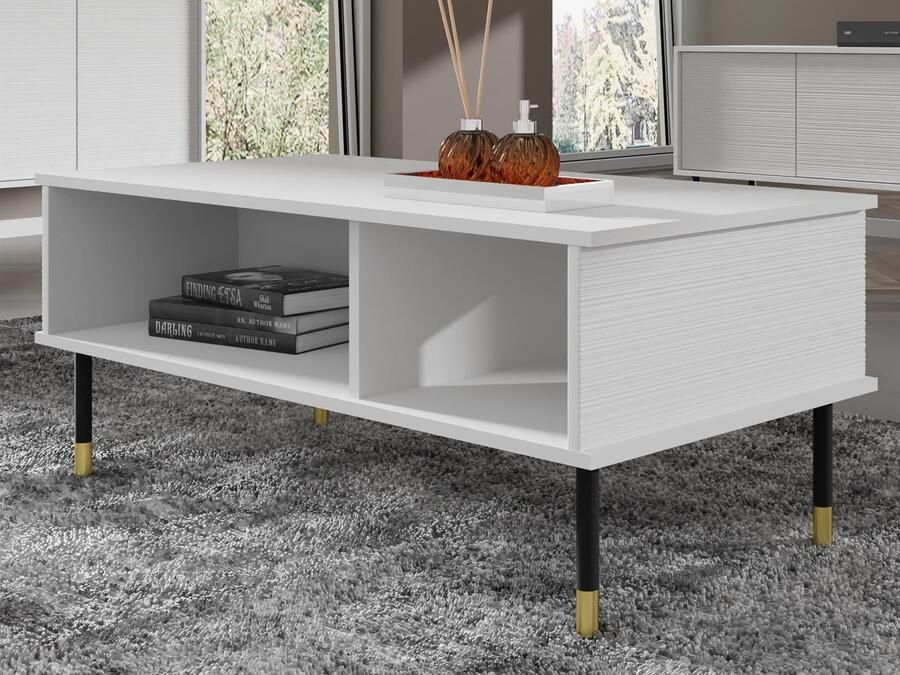 Mobistoxx Salontafel SHERLOCK 110 cm mat wit