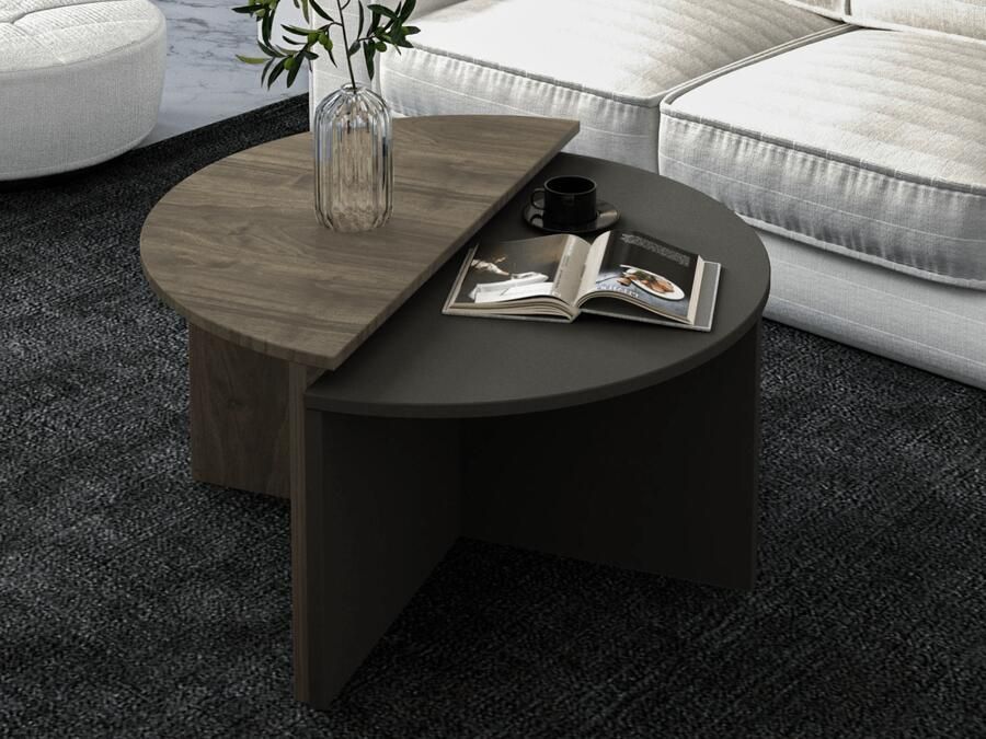 Mobistoxx Salontafelset DOLUNE walnoot antraciet