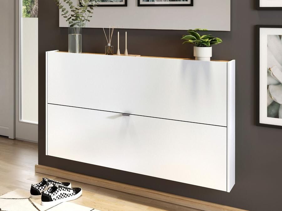 Mobistoxx Schoenenkast AMEYA 2 deuren wit navarra eik