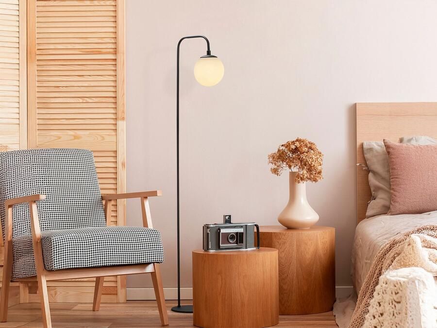 Mobistoxx Staande lamp VALDERRAMA 1 lamp zwart