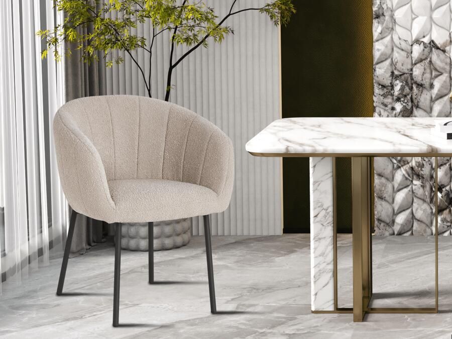 Mobistoxx Stoel SILVANA bouclé zand