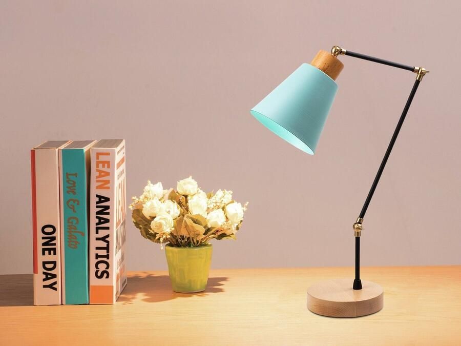 Mobistoxx Tafellamp MANORIA 1 lamp lichtblauw