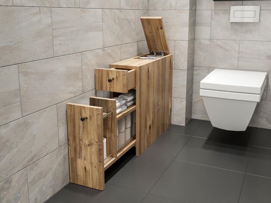 Mobistoxx Toiletkast CARENCE 2 lades eik