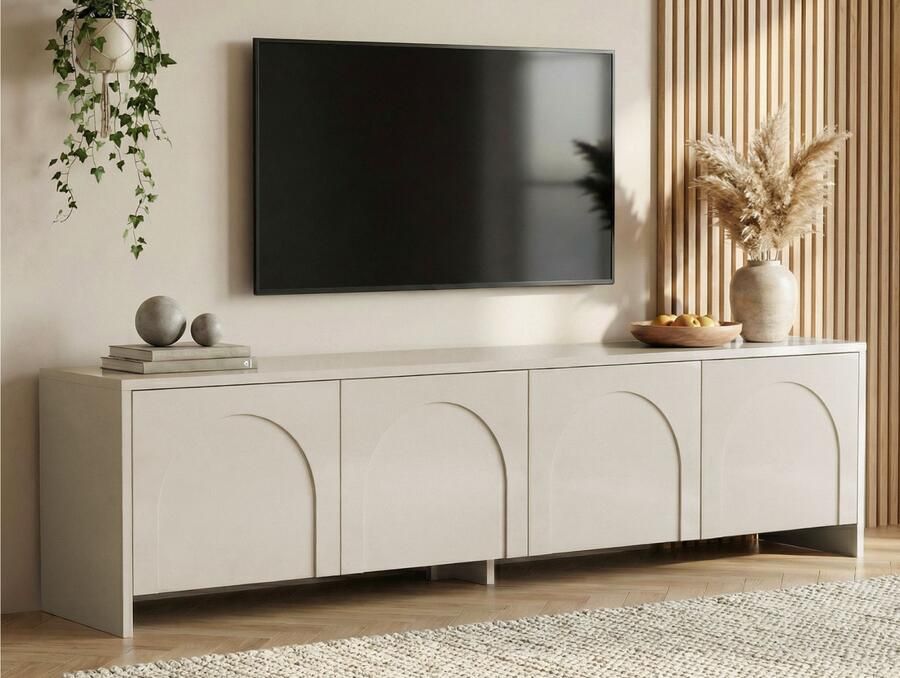 Mobistoxx TV- hifi-meubel AURELIS 4 deuren crème