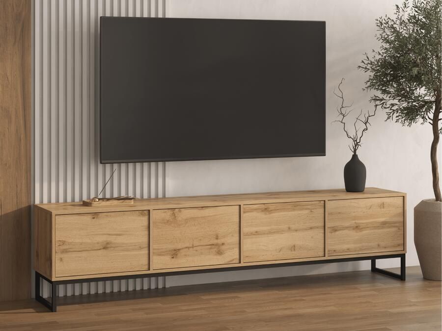 Mobistoxx TV- hifi-meubel LAFITA 4 deuren wotan eik