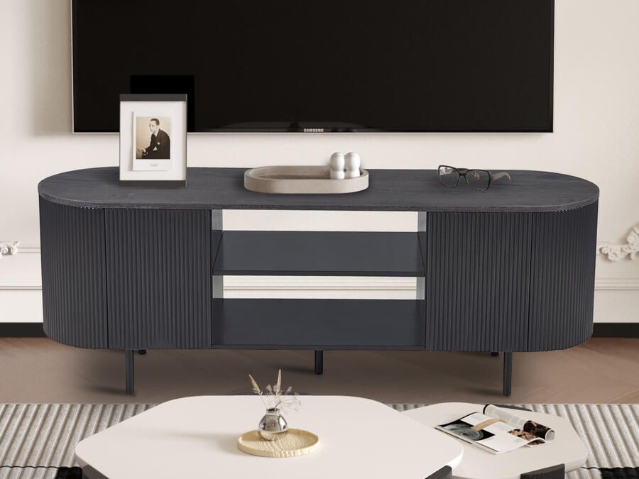 Mobistoxx TV- hifi-meubel LARUSSO 2 deuren donkerbruin