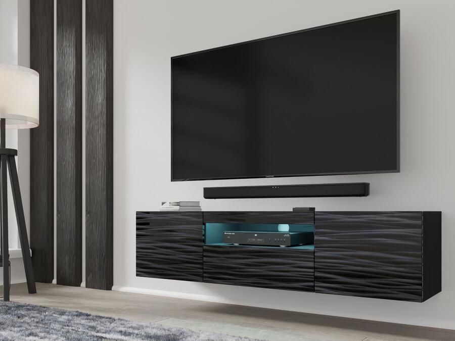Mobistoxx Tv-meubel AUREO 3 deuren 150 cm sahara met led