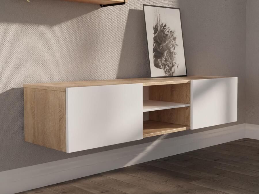 Mobistoxx Tv-meubel AURORE 2 deuren sonoma wit