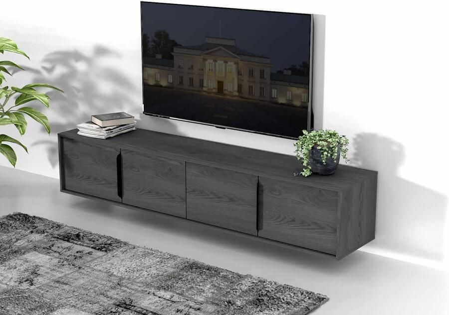 Mobistoxx Tv-meubel ETNORIA 4 deuren carbon eik