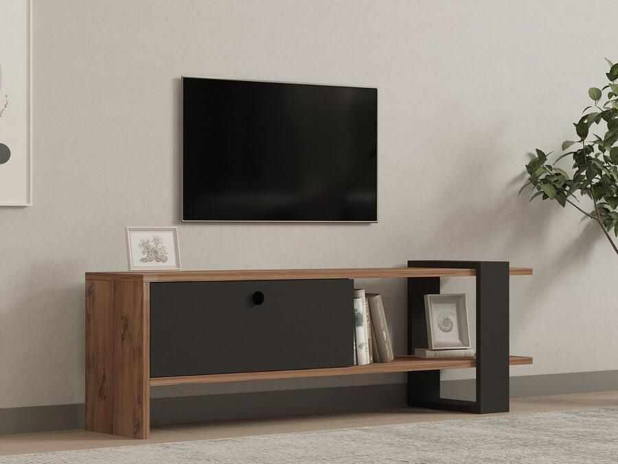 Mobistoxx Tv-meubel GAYA 1 deur eik antraciet