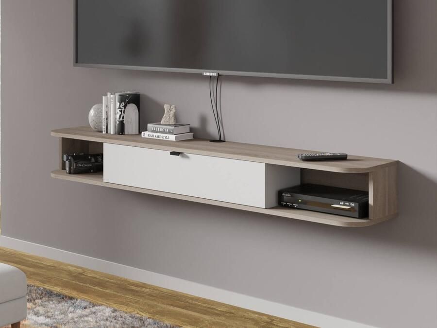 Mobistoxx Tv-meubel ICONIC 1 deur wit sonoma eik