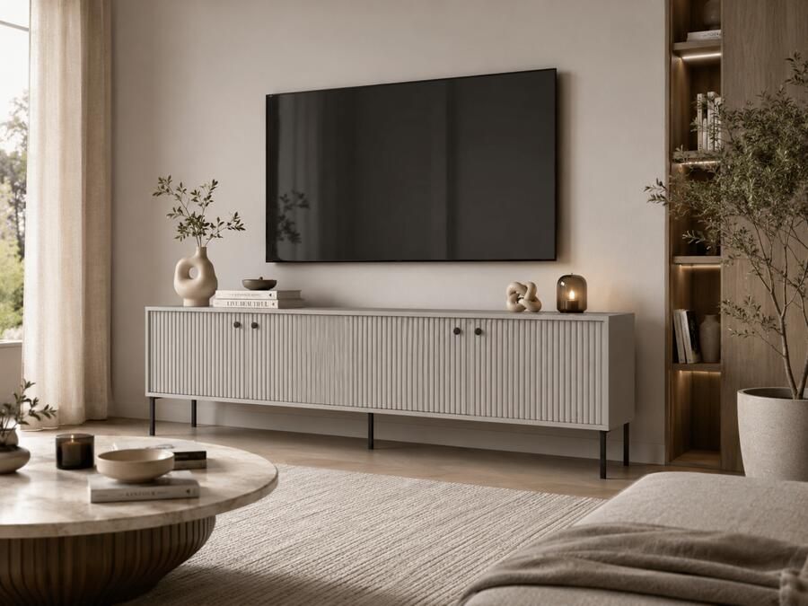 Mobistoxx TV meubel IRELIA 4 deuren grijs