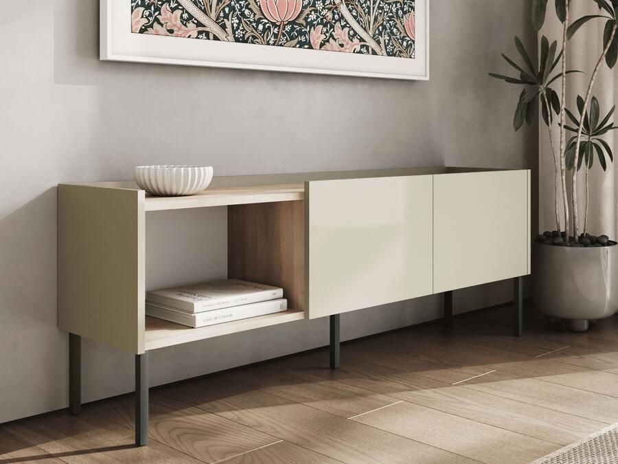 Mobistoxx Tv-meubel JULIE 2 deuren acacia olijf