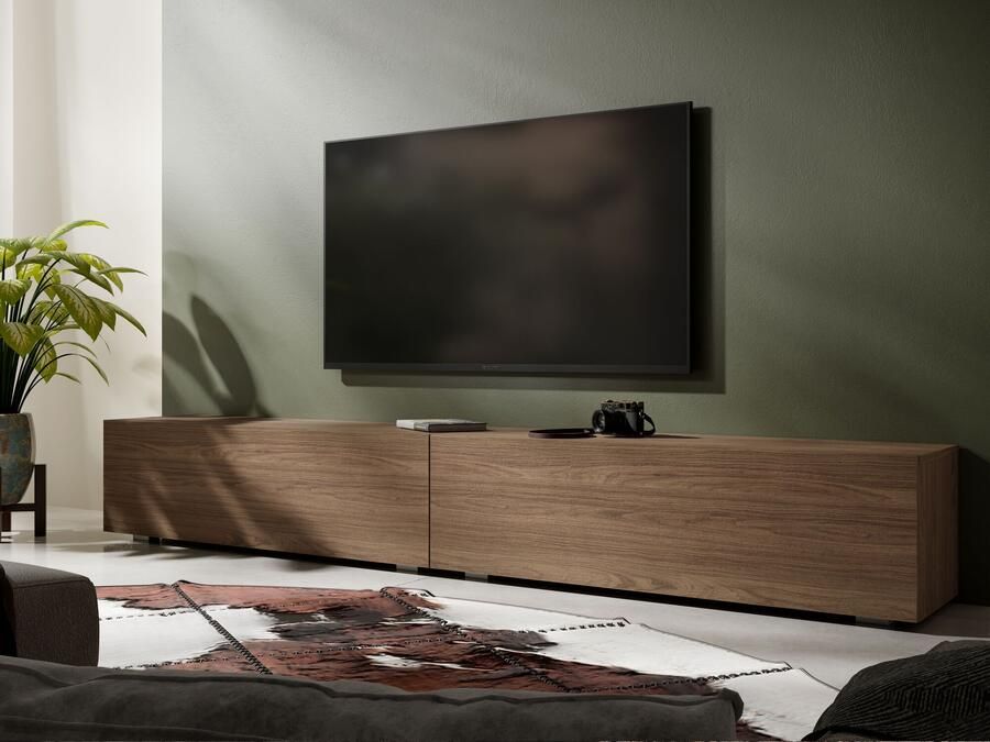 Mobistoxx Tv-meubel KINGSTON 2 klapdeuren 210 cm walnoot