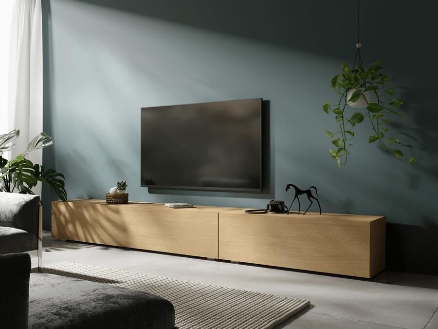 Mobistoxx Tv-meubel KINGSTON 2 klapdeuren 245 cm eik