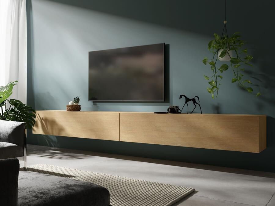 Mobistoxx Tv-meubel KINGSTON 2 klapdeuren 280 cm eik