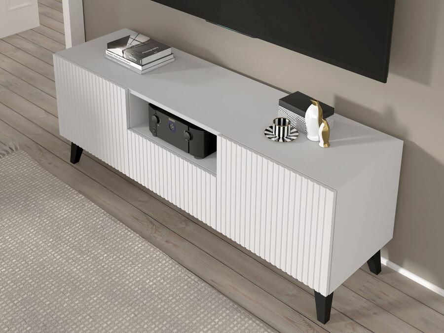 Mobistoxx Tv-meubel RAVAGE 2 deuren 1 lade mat wit