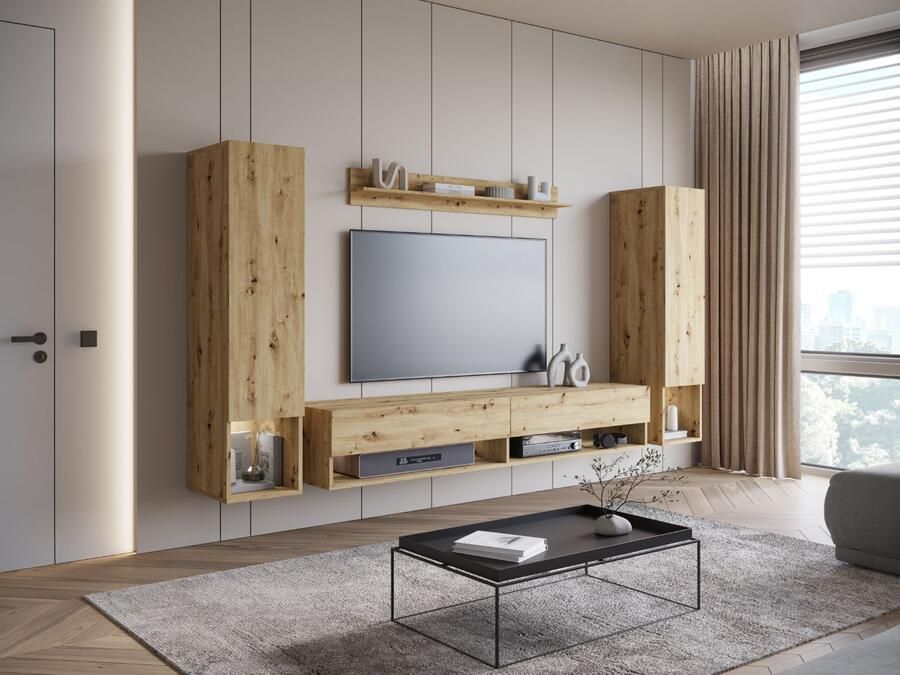 Mobistoxx Tv-meubel set AMADEUS 4 deuren artisan eik