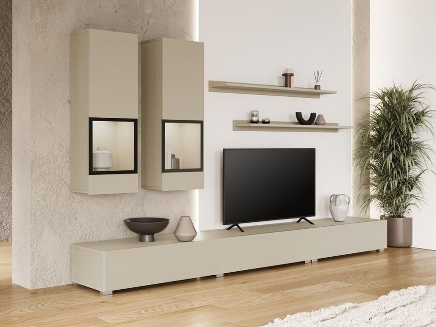 Mobistoxx Tv-meubel set BABEL 5 deuren kasjmier met verlichting