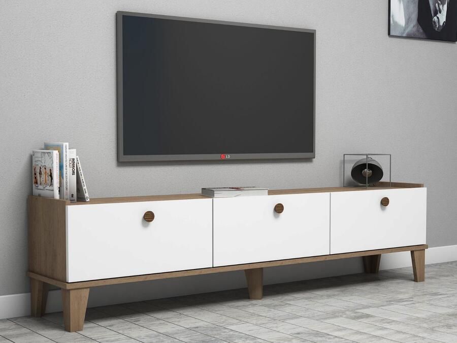 Mobistoxx Tv-meubel SUMONIA 3 deuren eik wit