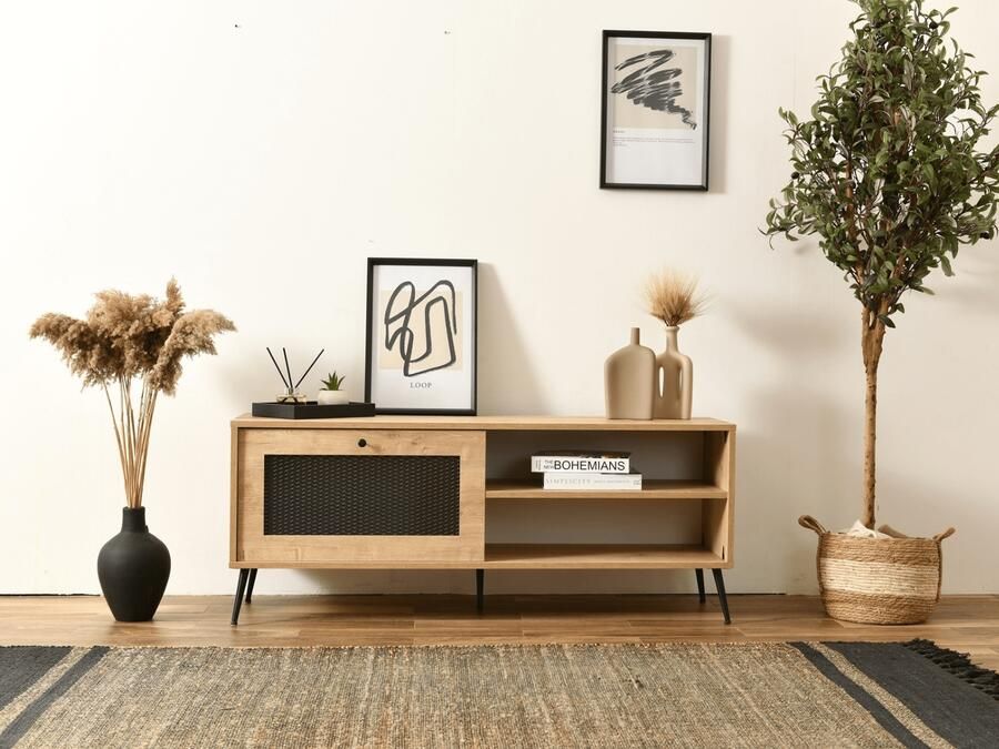 Mobistoxx Tv-meubel WIRONIA 140 cm bruine eik