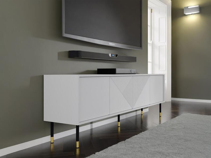 Mobistoxx Tv-meubel WOODKID 4 deuren wit