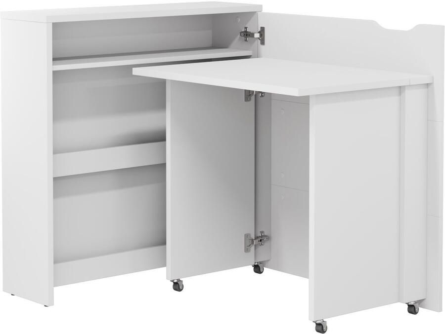 Mobistoxx Uitklapbaar bureau CONCEPTION SLIM wit rechts