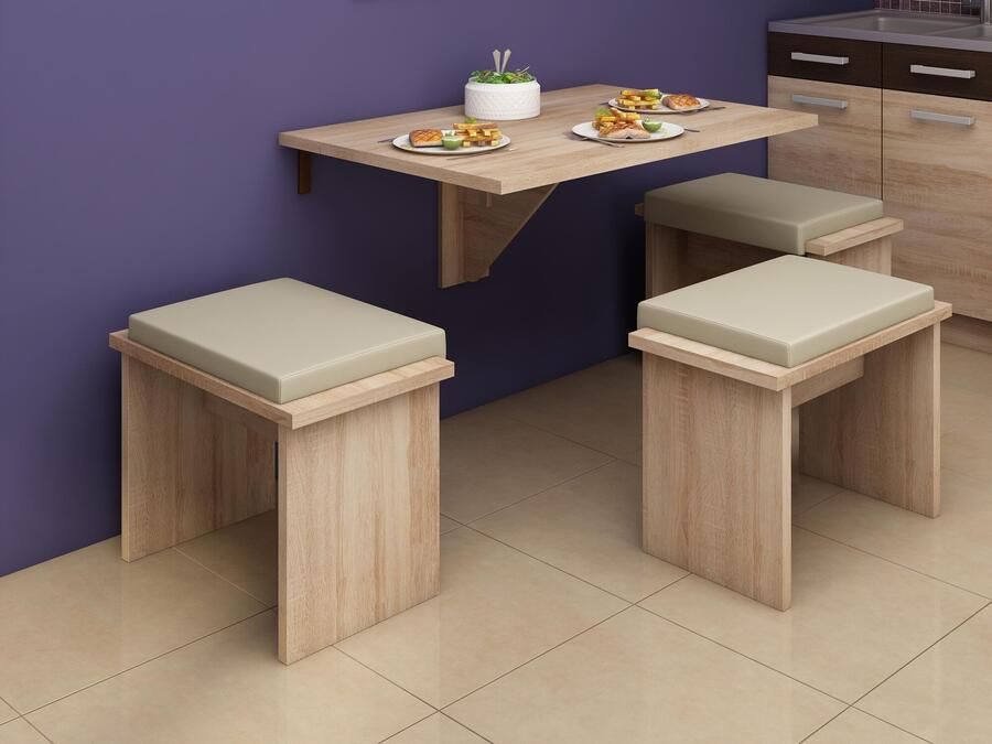 Mobistoxx Uitklapbare eettafel HOMINI 100 cm sonoma