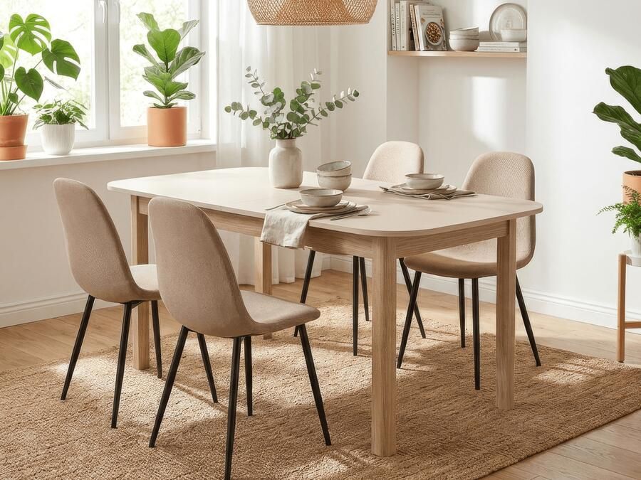 Mobistoxx Uitschuifbare eettafel SAMASSA 160 > 200 cm kasjmier eik