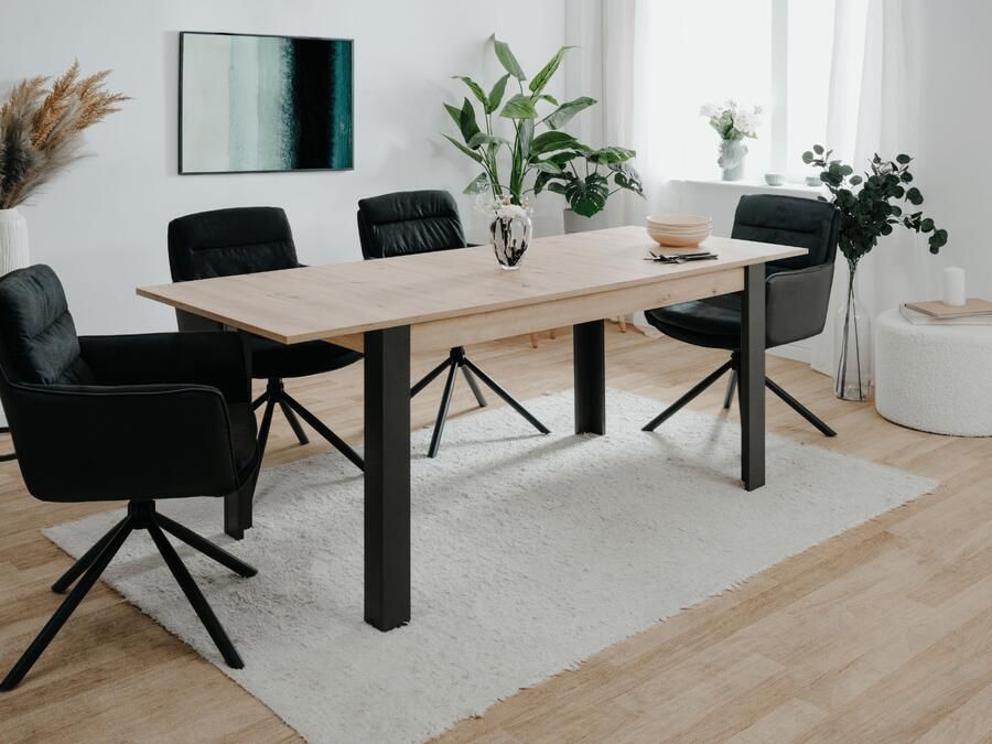 Mobistoxx Uitschuifbare eettafel TOMAKA 150 > 200 cm artisan eik
