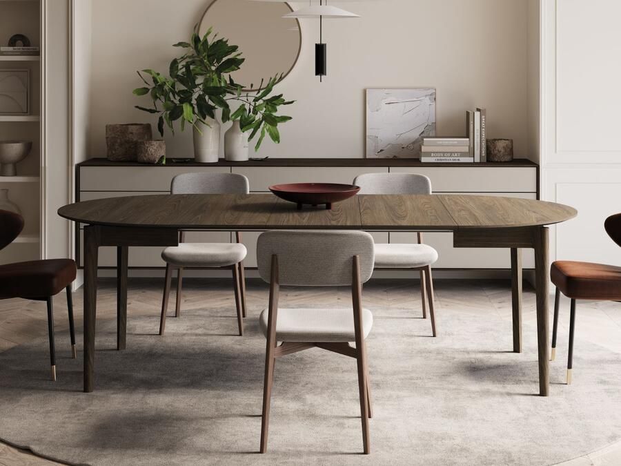 Mobistoxx Verlengbare eettafel PLOTY 120>240 cm donkere eik