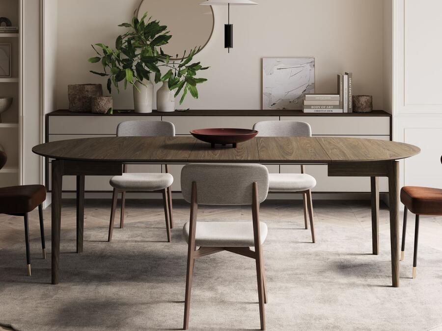 Mobistoxx Verlengbare eettafel PLOTY 90>210 cm donkere eik