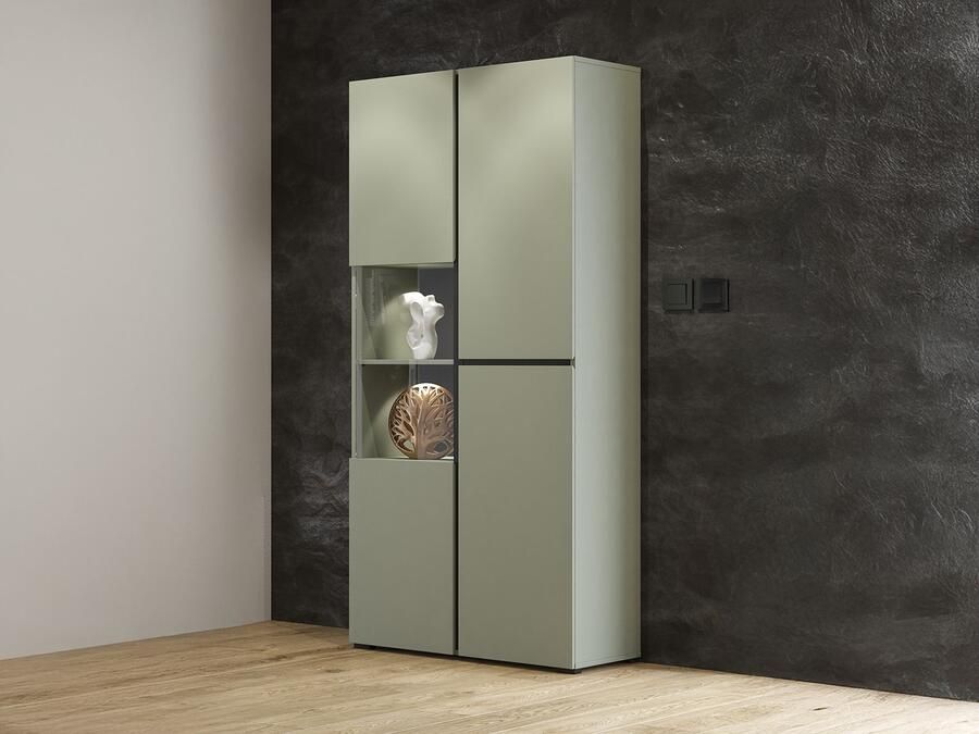 Mobistoxx Vitrinekast CROSSAIR 3 deuren groen