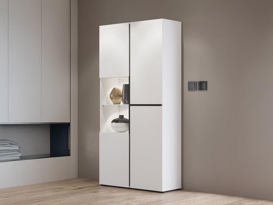 Mobistoxx Vitrinekast CROSSAIR 3 deuren wit