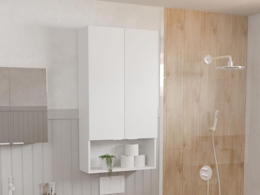 Mobistoxx Wandkast LAURA 2 deuren mat wit