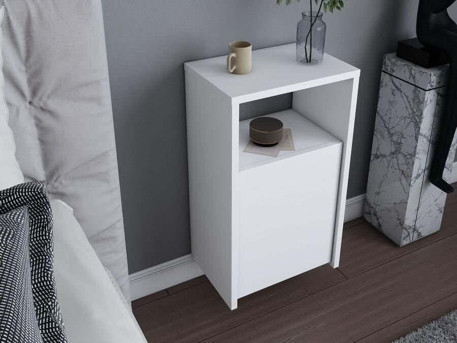 Mobistoxx Zwevend nachtkastje CALIN 1 deur wit