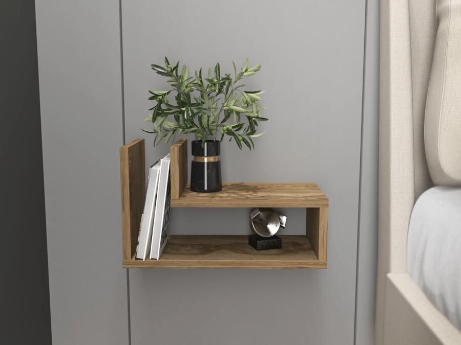 Mobistoxx Zwevend nachtkastje LARAGON oude eik