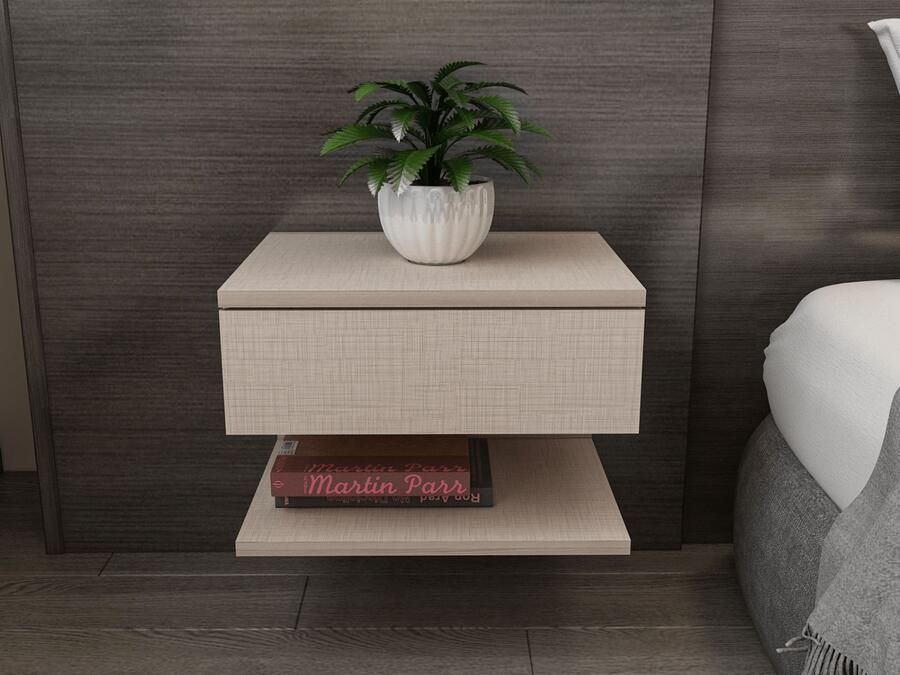 Mobistoxx Zwevend nachtkastje VIVIENNE 45 cm kasjmier