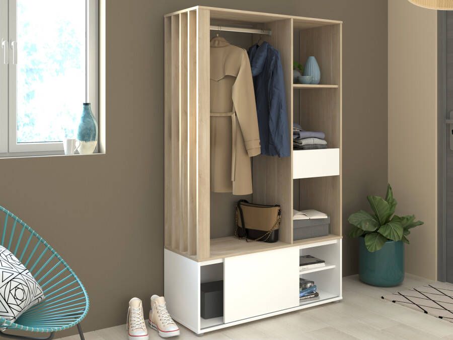 Mobistoxx Open kledingkast GHOSTY jackson eik wit