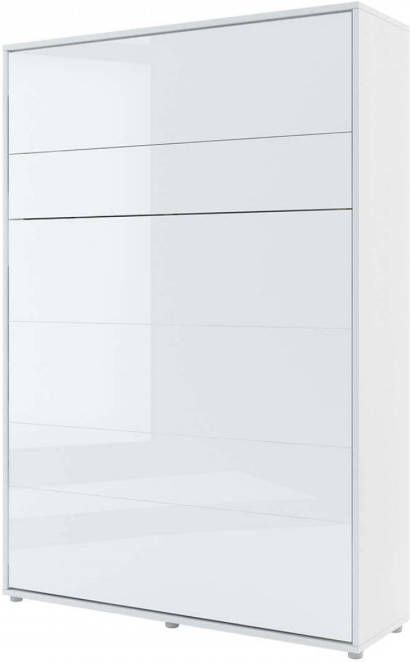 Mobistoxx Opklapbed CONCEPTION PRO 140x200 cm wit hoogglans wit (verticaal) zonder kasten