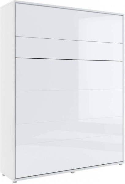 Mobistoxx Opklapbed CONCEPTION PRO 160x200 cm wit hoogglans wit (verticaal) zonder kasten